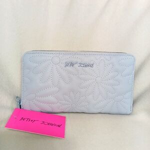 Betsey Johnson Blue Wallet with Quilted Design